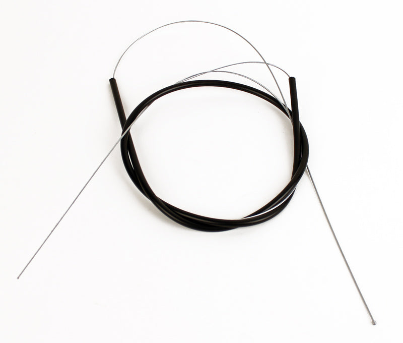 Automotive Throttle Cable Featuring a Durable Black Metal Cable Housing