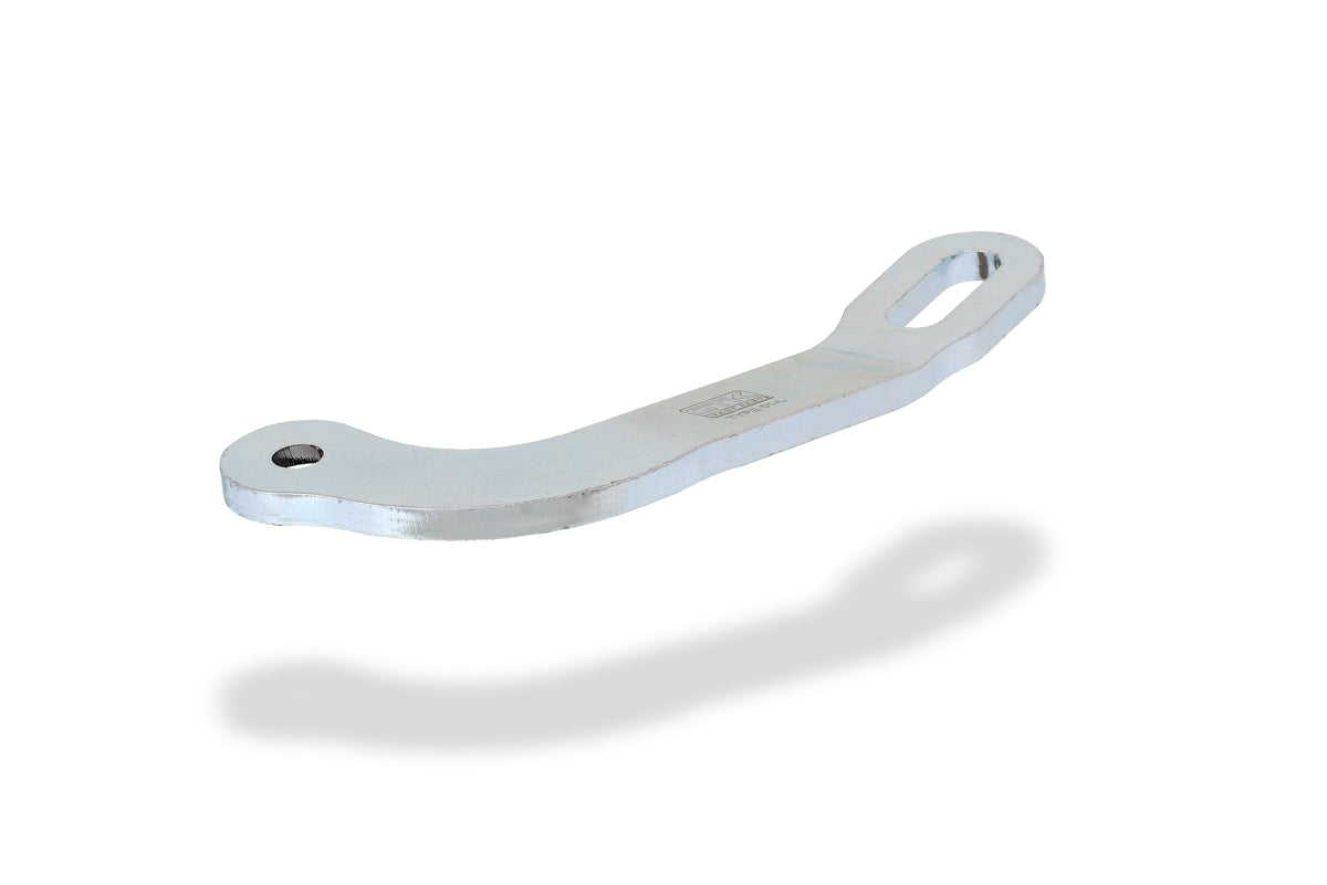 E. 0256.I0SX OTK Tony Kart KZ Steel Exhaust Support, Left Hand