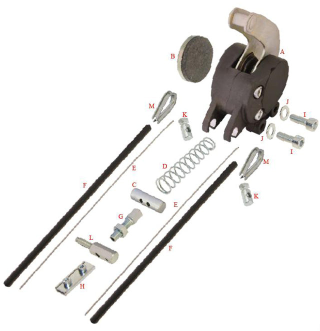 Tony Kart OTK Double Cable Lock (#1 Cable Clamp) for Mechanical Caliper - High - Quality K. 0210.00 Part for Kid Kart