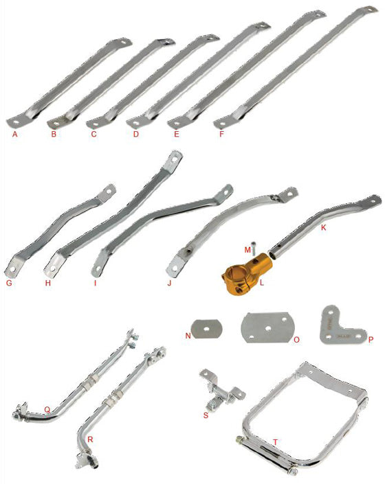 G. 0007.320B Tony Kart OTK Double Bent Seat Stay for Racing Karts, Measuring 320mm