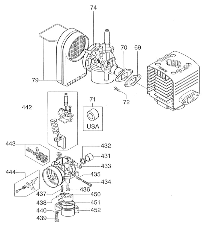 High - Quality Comer C - 51 Carburetor Plastic Float for C50, C51, C52 Models
