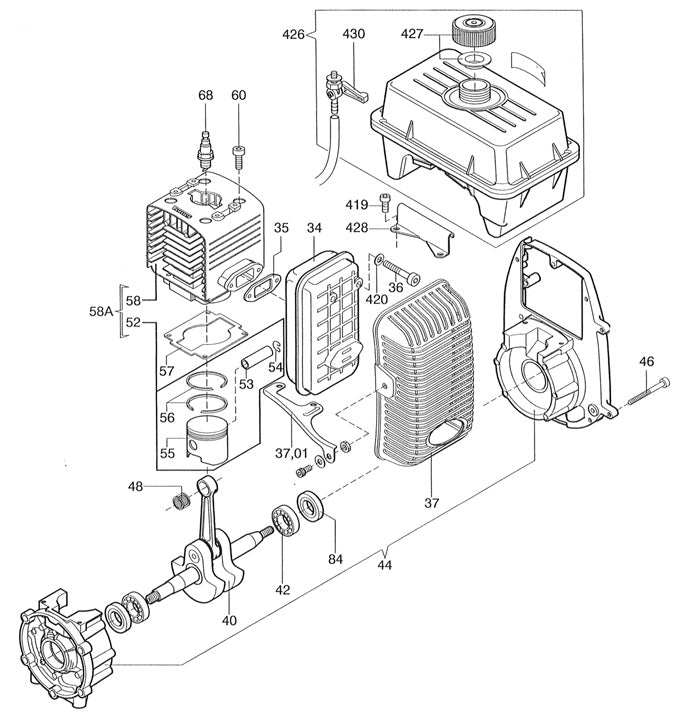 Comer C - 51 Crank Shaft Assembly with Connecting Rod for Engine Components
