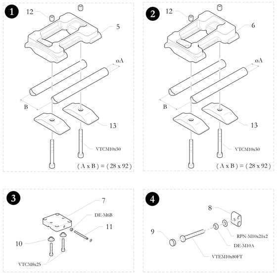 4. 10.6448.00-BL Birel Motor Mount Adjuster Stop Assembly HQ MTS