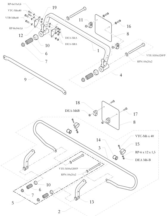 High - quality Birel Rear Bumper Tube Clamp for UK Market