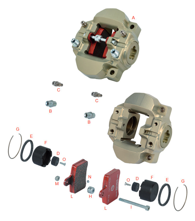 High - Quality L. 0082.G4KIT OTK Tony Kart BSD Rear Brake Pad Set (Sold As a Pair)