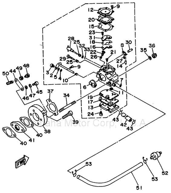 Walbro WB3A Circuit Diaphragm Cover - Part Number 157 - 585 for Carburetor Applications