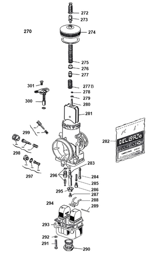 Vortex Rok GP Dellorto Carburetor Slide Return Spring - W17013 for Optimal Performance