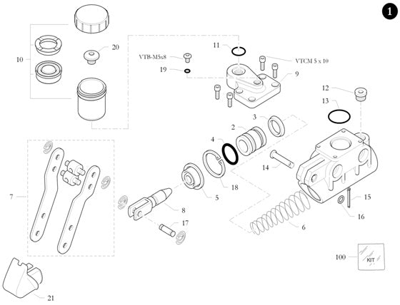 10. 10.10525.00 Master Cylinder Reservoir and Cap