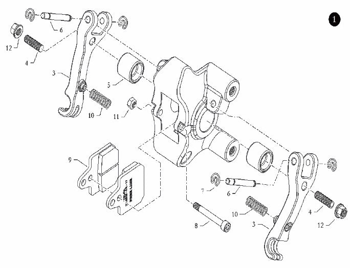 9. 10.10425.00 Birel Mechanical Brake Pad, SINGLE PAD