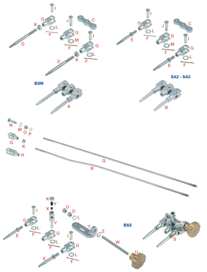 A. 0117.00 High - Performance Tony Kart OTK BS2 Pump Push Rod System