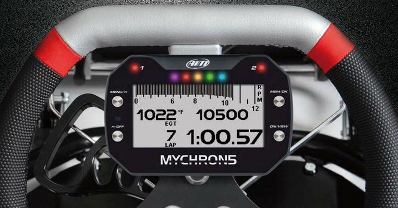 AIM Mychron 5S 2T Kart Racing Gauge with GPS Functionality and Dual Temperature Sensors