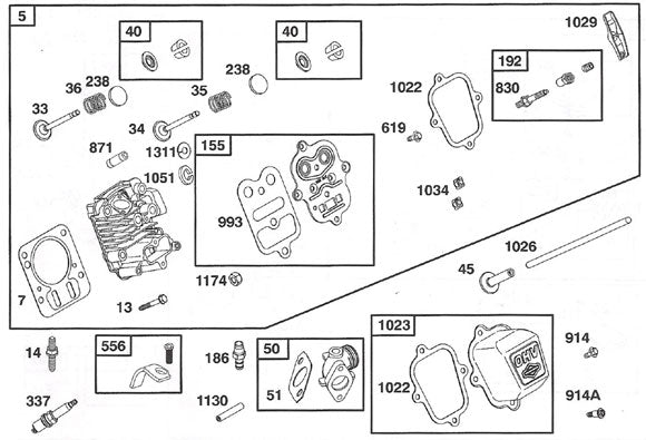 Briggs World Formula 914A.692557 Rocker Cover Screw