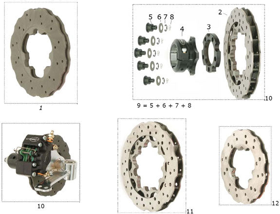 9. FK0.01660 CRG Rear Brake Disc Ven05 Complete Brake Pin Kit